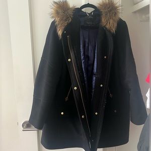 Black Size 22 J Crew Cloth Parka